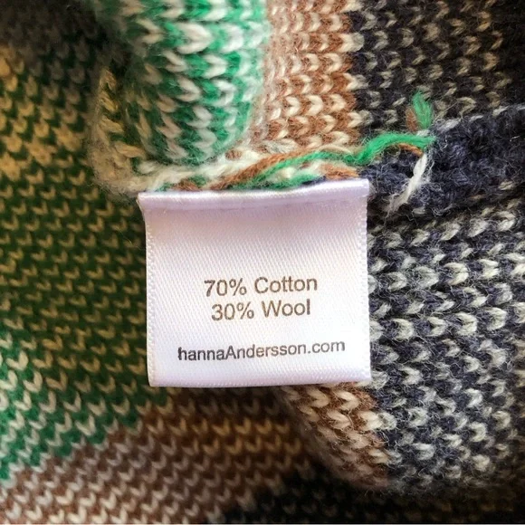 EUC Hanna Andersson Baby Boy Hooded Sweater-Gray With Buttons, Trees and Cabin - Picture 5 of 5